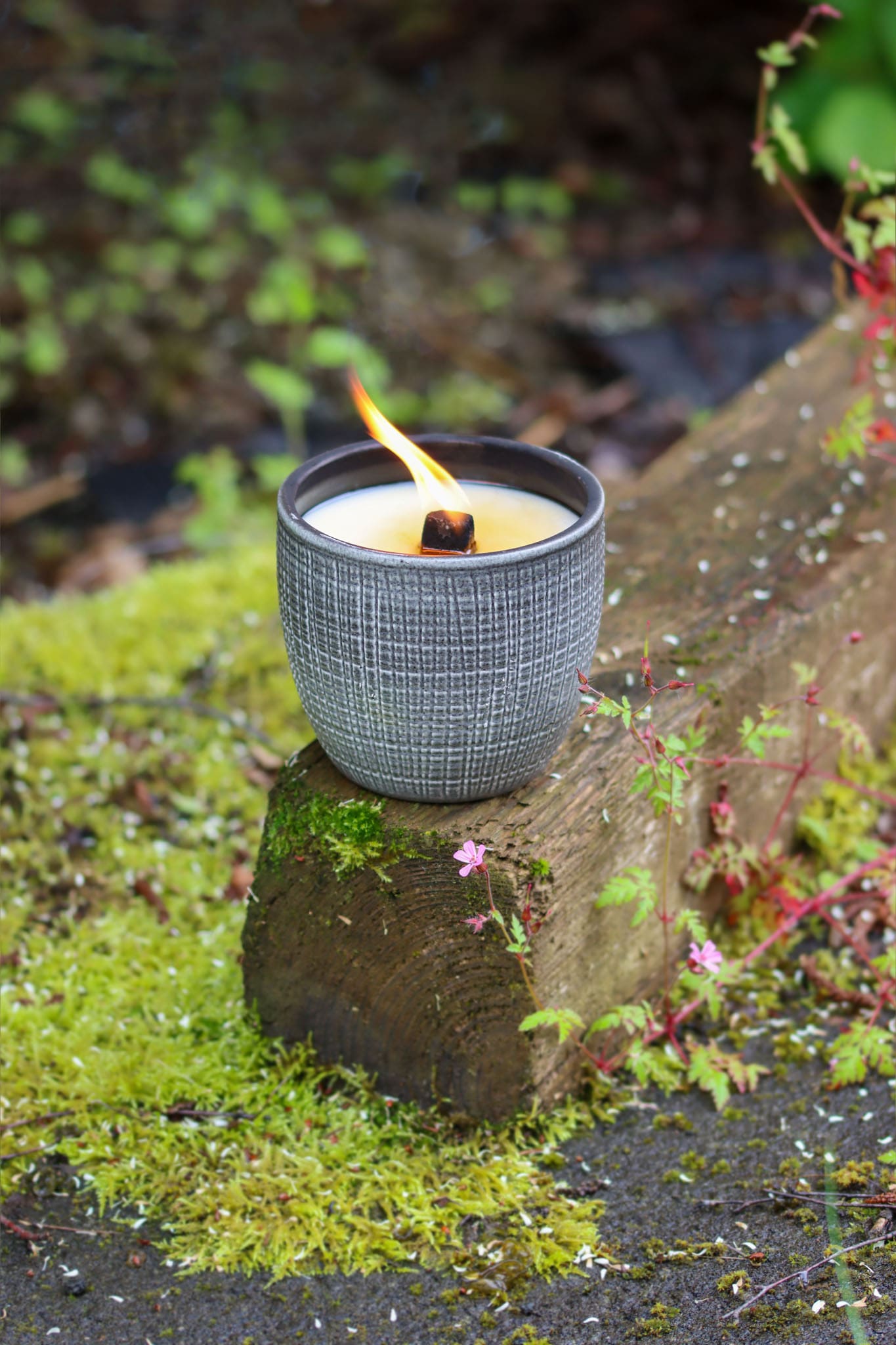 Outdoor Kerze Keramik Feuer Dauerdocht Feuertopf Deko Gartendeko Kerzenreste schmelzen Dekoration frostsicher Deckel Löschbrett Soja Wachs Sojawachs nachhaltig vegan recyceln Geschenk Geburtstag Vatertag Vater Mutter Muttertag Lagerfeuer Flamme Kerzenlöscher Tischkerze Kerze Gartenfackel Garten Zement Nachhaltig Licht Reise reisen