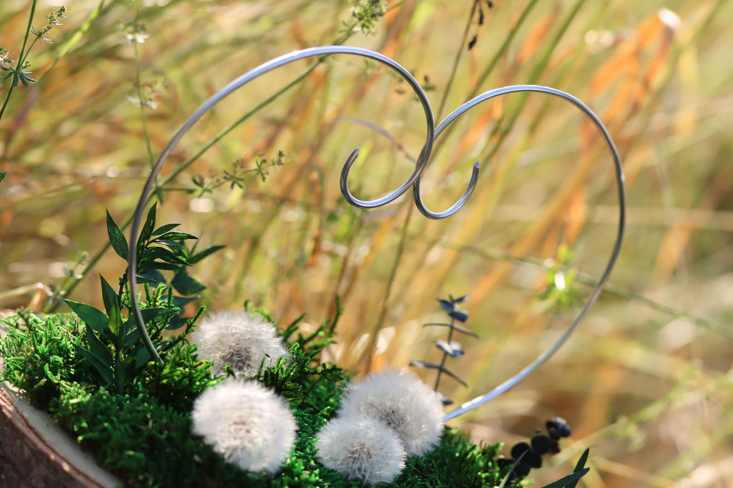 Ringkissen Kissen Ringhalter Herz Hochzeit Altar Moos Moosbild Pflanze Pflanzen Birke Birkenscheibe Mutter muttertag Geschenk Ring Verlobung Hochzeitsgeschenk Unikat personalisiert Trauung Hochzeitsringe Halter Baumscheibe Trockenblumen Dekoration Deko Hochzeitsdeko Wunscherfüller
