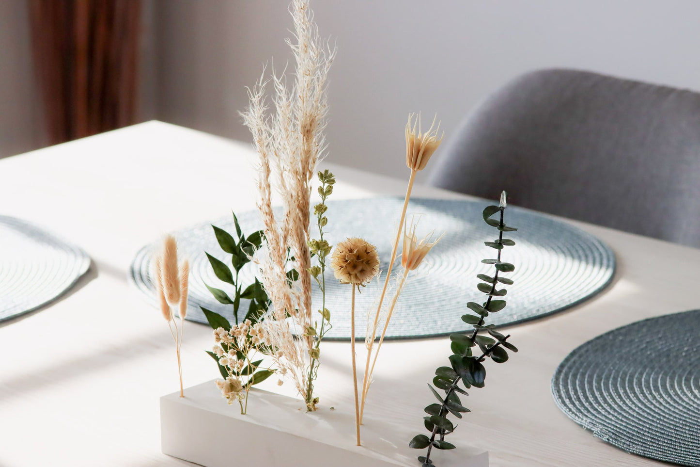 Trockenblumen driedflowers Blumen Beton frostsicher Küche Wohnung homedeco deko decoration lovely girly Eukalyptus rosa pastell