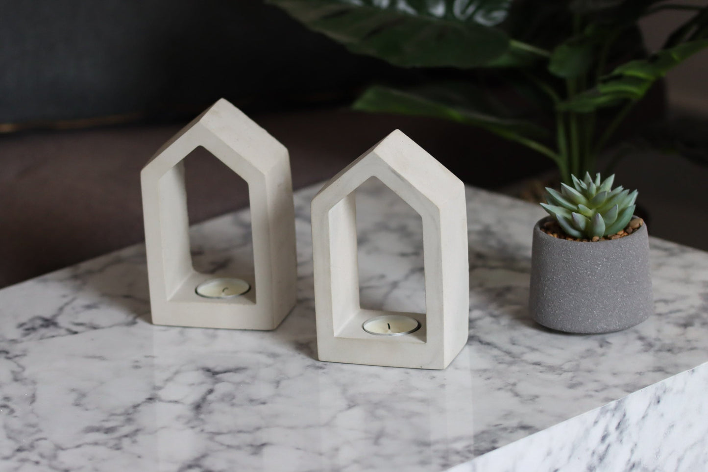 Haus Home Beton grau frostsicher Kerze Kerzenhalter homesweethome Teelicht Betonfigur deko decoration homedeco dekoliebe Figur figure minimalistisch