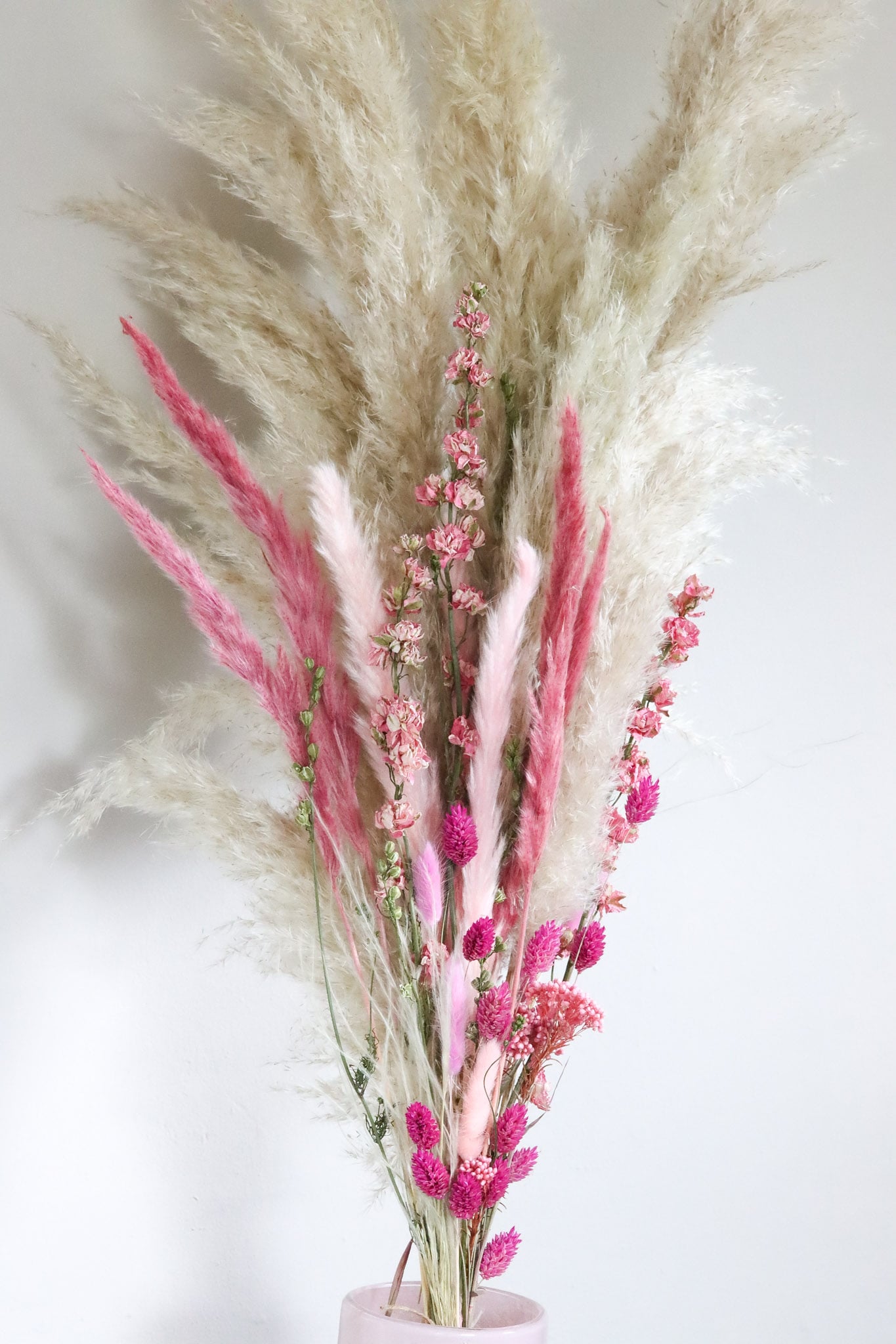 Trockenblumenstrauß Strauß Blumenstrauß Wohnung creme fountain pink rosa girly pinkfountain Pampasgras Pampas Wildwiese Wohnzimmer gemütlich homedecor decoration Deko driedflowers Trockenblumen flowers handmade handgefertigt