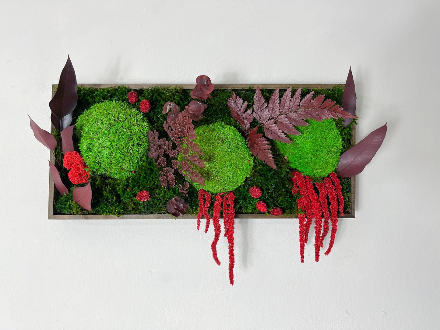Geschenk Pusteblume Rahmen Rechteck Islandmoos moos Moosbild Rentiermoos Hellgrün Grün Natur Bollenmoos Moobilder Mooswand Pflanzen Pflanzenbild Pusteblume Pusteblumen Löwenzahn Flachmoos Waldmoos Muttertag Geburtstag Wohnung Dschungel Farnblatt