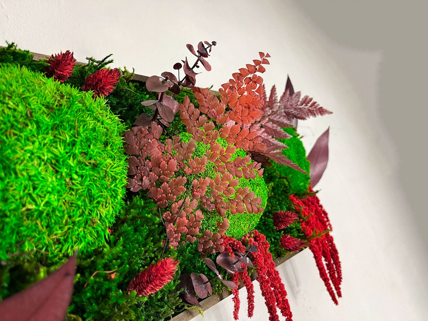 Geschenk Pusteblume Rahmen Rechteck Islandmoos moos Moosbild Rentiermoos Hellgrün Grün Natur Bollenmoos Moobilder Mooswand Pflanzen Pflanzenbild Pusteblume Pusteblumen Löwenzahn Flachmoos Waldmoos Muttertag Geburtstag Wohnung Dschungel Farn stabilisiert