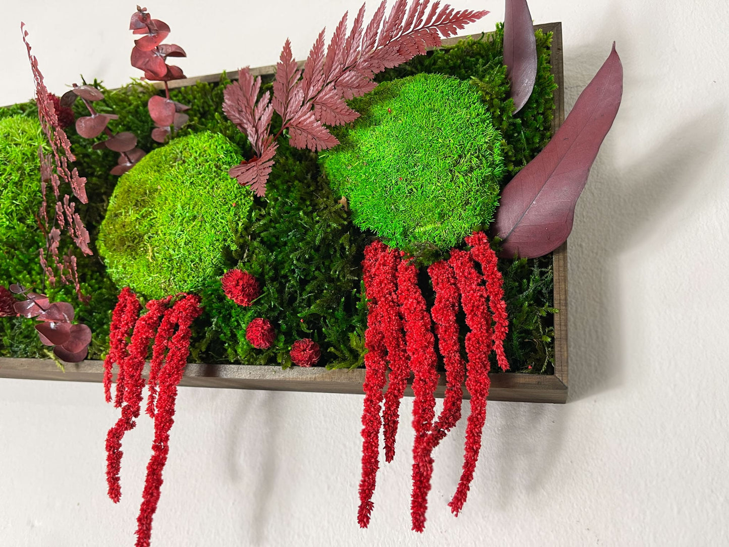 Geschenk Pusteblume Rahmen Rechteck Islandmoos moos Moosbild Rentiermoos Hellgrün Grün Natur Bollenmoos Moobilder Mooswand Pflanzen Pflanzenbild Pusteblume Pusteblumen Löwenzahn Flachmoos Waldmoos Muttertag Geburtstag Wohnung Dschungel Island Wandgarten