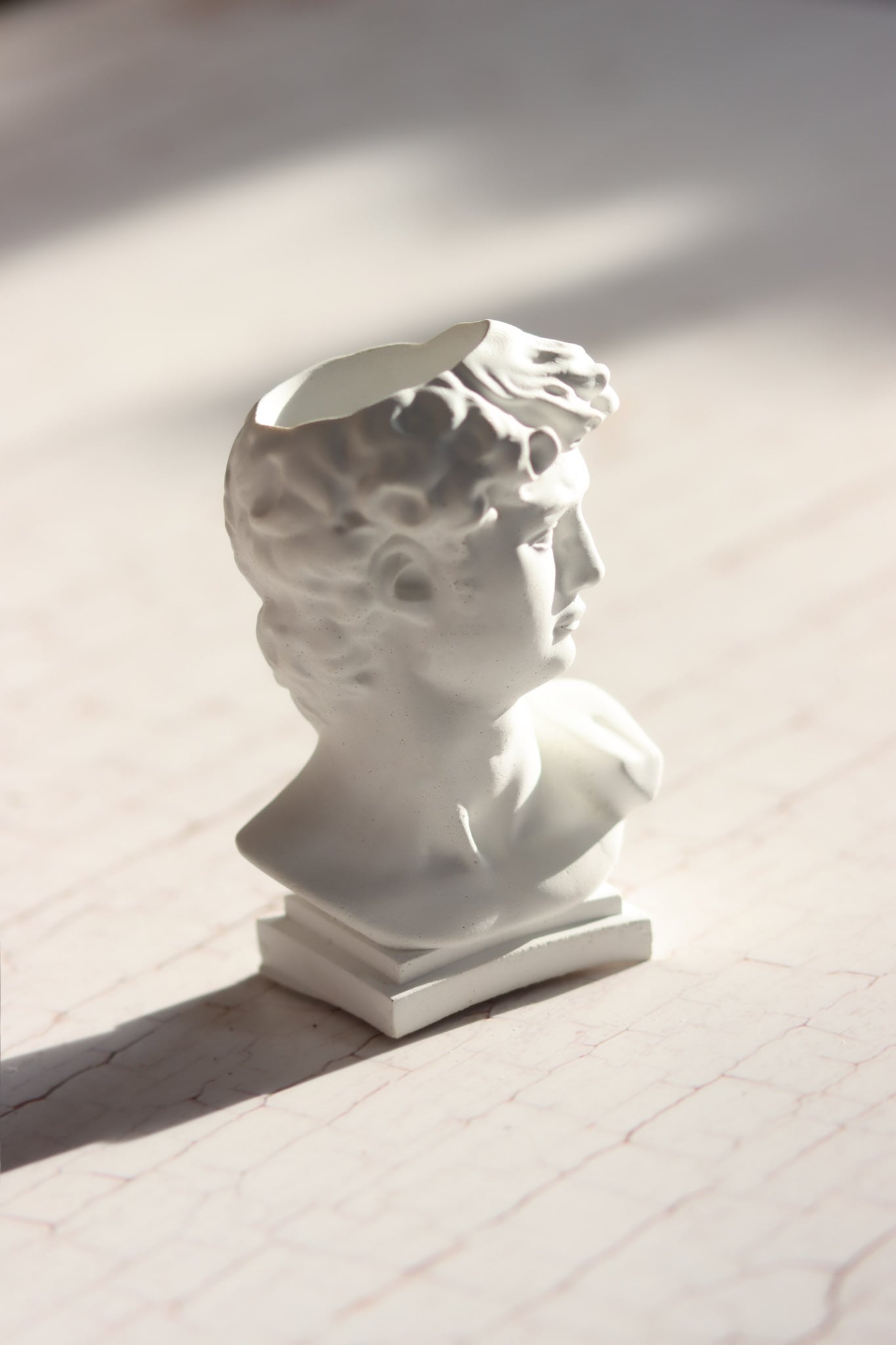 Betonbüste Classic Davidbüste Garten Geschenkidee Kunst Aesthetic Garten Home Deco decoration art weiß frostsicher Terrasse garden Pflanztopf Stiftehalter