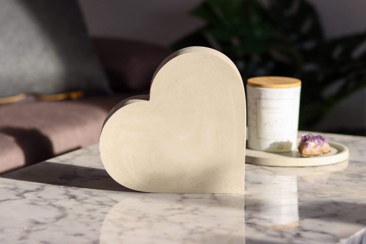Beton Herz frostsicher grau Betonherz heart heartshaped Herzform Muttertag Geschenkidee Geburtstag romantisch romantic deko deocration homedeco