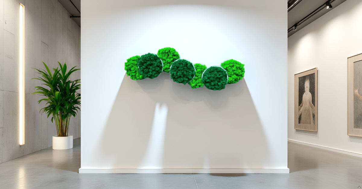 Kreis Rund Islandmoos Rentiermoos Ast Teak Treibholz innen grün Wald Innenraum Deko Dekoration verschwungen geschwungen Baum Lebensbaum Leben Dekoast Äste