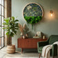 botanical urbanjungle wanddeko wanddekoration naturdeko moosbild moosdeko florale deko gruenpflanzen 3dwanddeko vintage boho bohostyle homedecor wohnideen interior design naturliebe pflanzenliebe einzigartigdeko handarbeit blickfang kunstdeko holzrahmen greenliving Gedankenwunder rund kreis