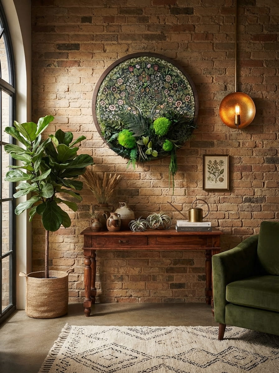 botanical urbanjungle wanddeko wanddekoration naturdeko gruenpflanzen floraldeko vintageboho bohostyle interior homedecor wohnideen dekoration handmade einzigartigdeko pflanzenliebe naturliebe wohnaccessoires blickfang