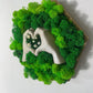 Geschenk Rahmen Rechteck Islandmoos moos Moosbild Rentiermoos Hellgrün Grün Natur Bollenmoos Flachmoos Waldmoos Muttertag Geburtstag Wohnung Blumen Herz Geste Hexagon Wabe Sechseck