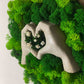 Geschenk Pusteblume Rahmen Rechteck Islandmoos moos Moosbild Rentiermoos Hellgrün Grün Natur Bollenmoos Flachmoos Waldmoos Muttertag Geburtstag Wohnung 3D Geste Blume Druck Wabe Hexagon Herz Herzgeste Geste Einrichtung