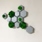 Geschenk Rahmen modern moos Moosbild  Hellgrün Grün Natur Moosbilder Mooswand Pflanzen Pflanzenbild Flachmoos Waldmoos Muttertag Mini Mosaik Steine Fliese Hexagon Wabe Sechseck 3D Druck