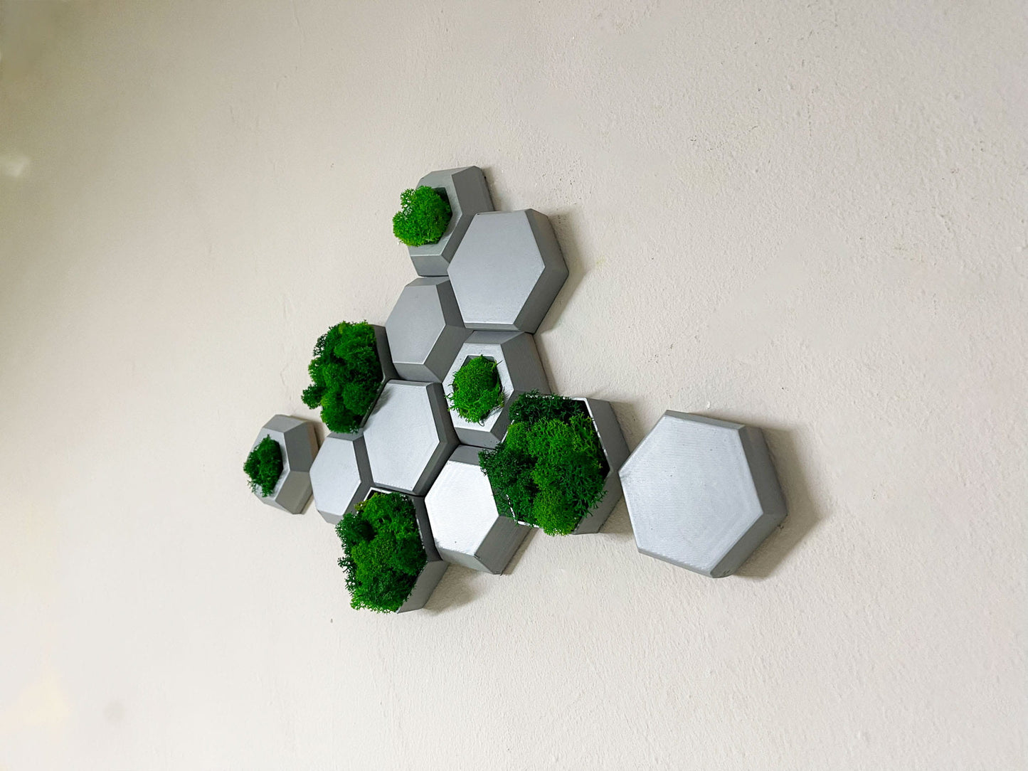 Geschenk Rahmen moos Moosbild  Moosbilder Mooswand Pflanzen Pflanzenbild Wohnung Wand Deko Dekoration Islandmoos Wald Innenraum Deko Dekoration Mini Mosaik Steine Fliese Hexagon Wabe Sechseck Home Office Wohnzimmer zu Hause Schlafzimmer modern