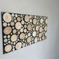 Wanddeko Dekoration Wandbild Holz Holzscheibe Ast Astscheibe Scheibe Baumscheibe Baum Wald Waldbild Wand Paneele Rechteck Farbauswahl Landhaus Stil Scheibenbild