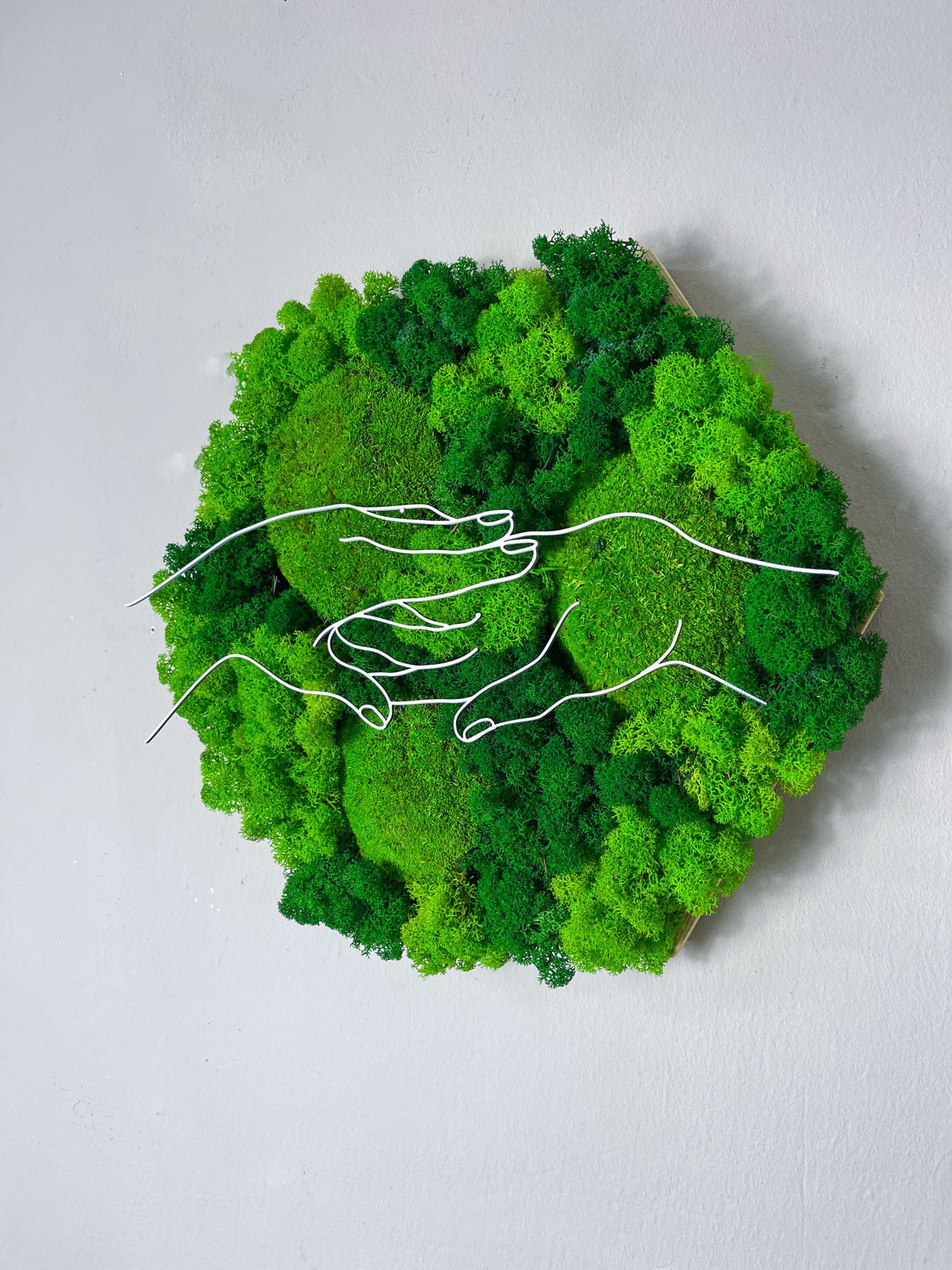 Moosbild Moosbilder Naturdesign Wandgestaltung Wanddeko InteriorDesign Bürodesign OfficeDesign Handgefertigt Unikat NaturImRaum Zusammenhalt Verbindung Menschlichkeit NachhaltigeDekoration Geschenk Rahmen modern moos Moosbild  Hellgrün Grün Natur Moosbilder Mooswand Pflanzen Pflanzenbild Flachmoos Waldmoos Gedankenwunder Raumgestaltung 