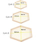 Moosbild Baumpilz Islandmoos Hexagon Holz Rahmen