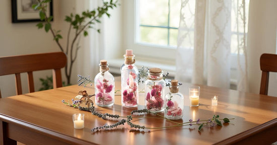 Trockenblumen Deko Diy ewig Kerze Candle Landhaus einrichtung rustikal Dekoglas Dekogläser Vorratsglas Kork Korken Naturgarn dekorieren Tischdeko manufaktur