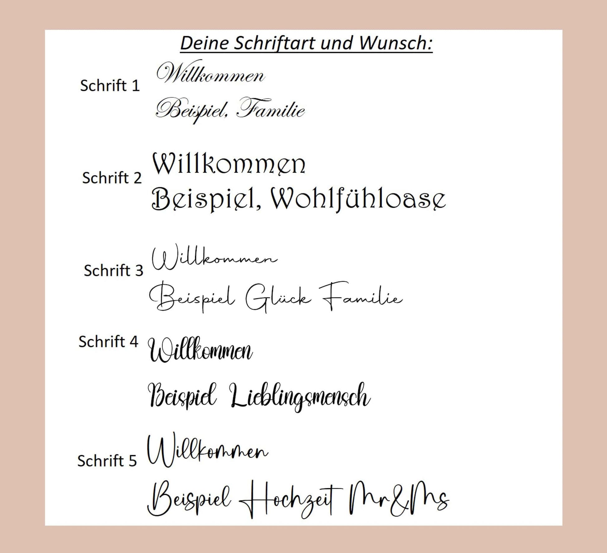 Schriftarten Schrift Favorit Lieblingsschrift Name Wunsch Wunschtext Wunschschrift Text wish