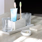 Beton grau Zahnbürstenhalter Schmuckschale Bad Zubehör toothbrushholder concrete bathroom Badezimmer Bad Glashalter glassholder Seifenschale soap Seife Ringschale ring bowl