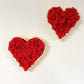 Romantisches Moosherz Moosbild rot Herz mit Holz Rahmen Sorte Islandmoos